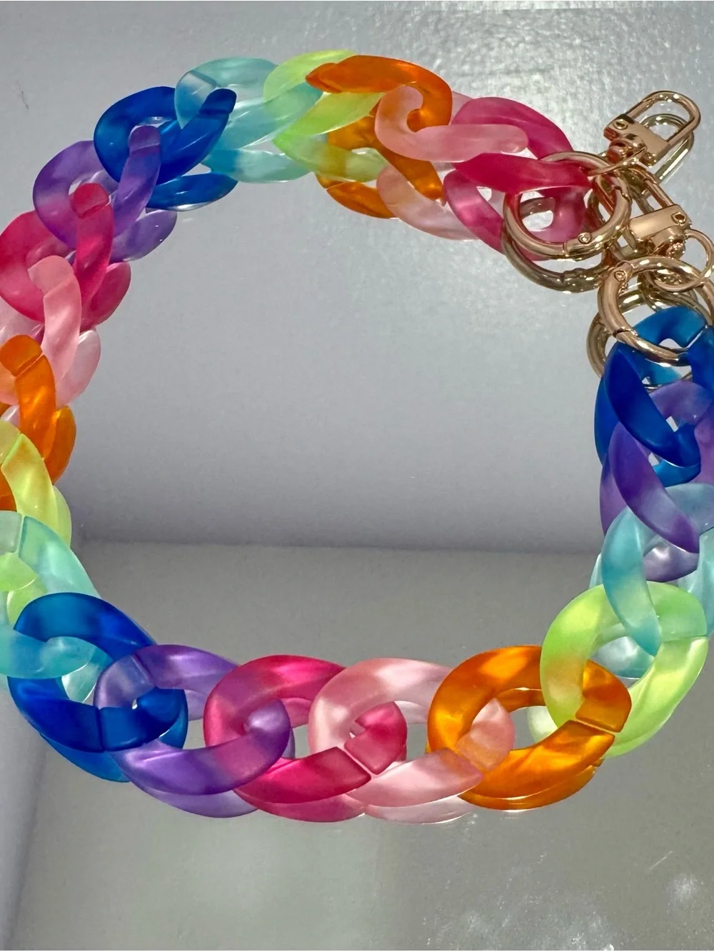 New Rainbow Link Bag Chain 18 inches